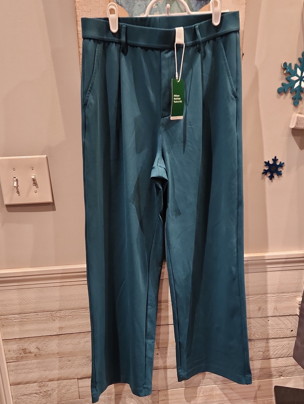 HALARA Teal Wide-Leg Women’s Chinos Sz M
